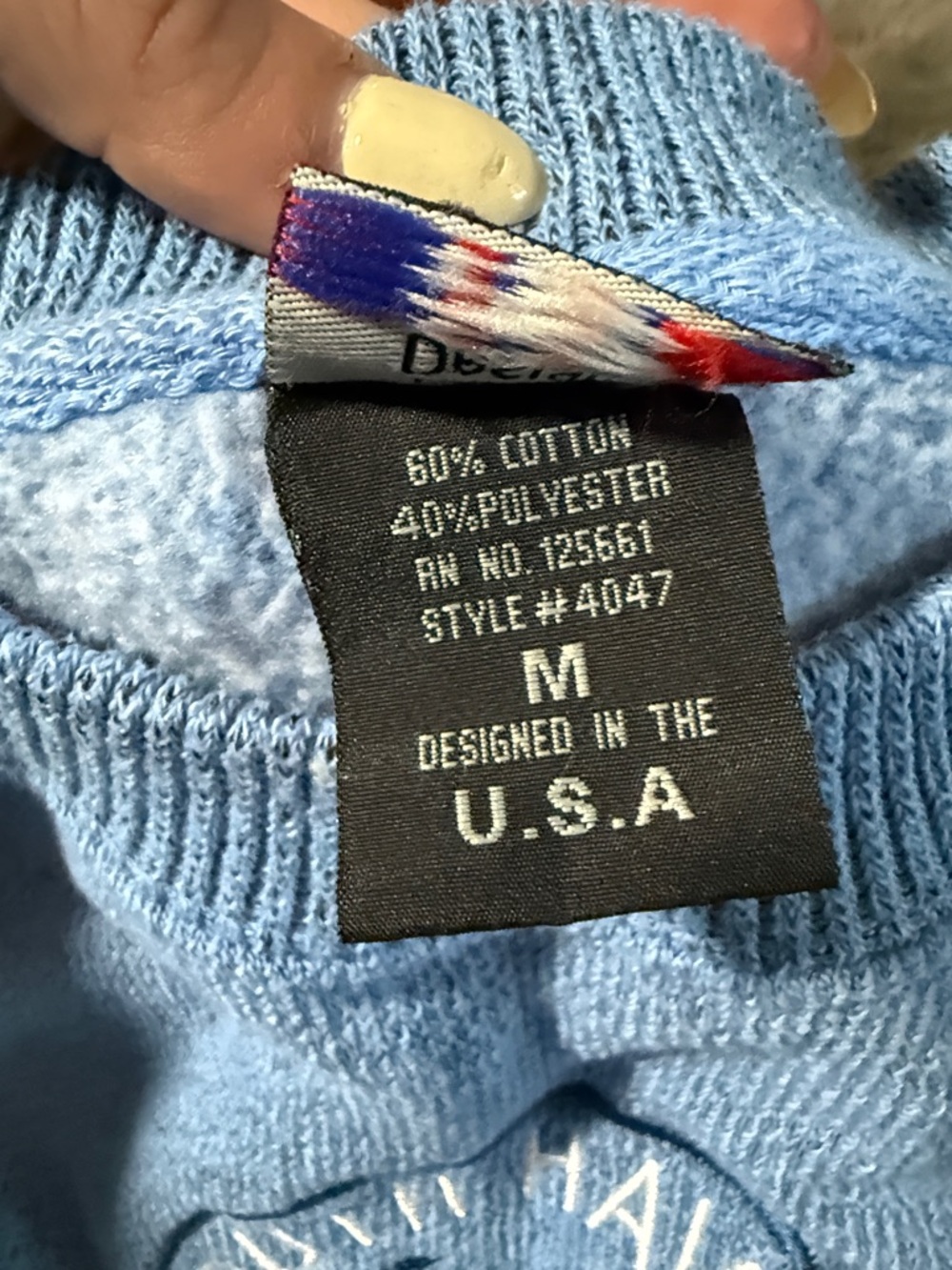South Haven Michigan Blue Terry Crewneck Sweatshirt - Picture 4 of 9